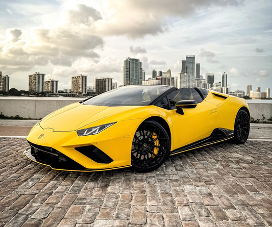 Yellow Huracan Spyder Evo